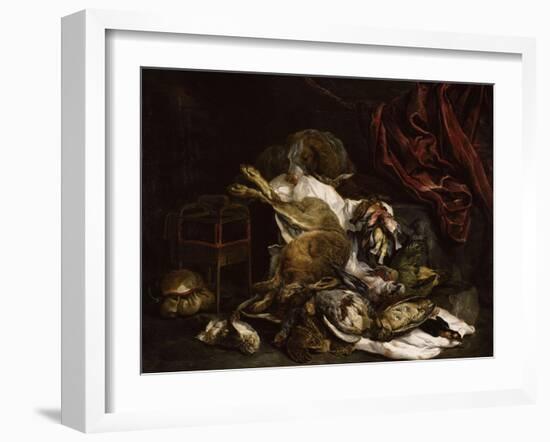 Chien auprès d'un étalage de gibier mort-Jan Fyt-Framed Giclee Print