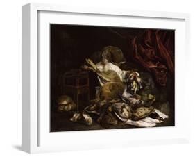 Chien auprès d'un étalage de gibier mort-Jan Fyt-Framed Giclee Print