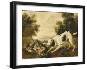 Chien d'arrêt et perdrix rouge-François Desportes-Framed Giclee Print