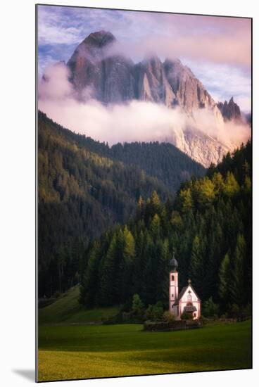 Chiesetta (Church) di San Giovanni, Dolomites, Italy-Karen Deakin-Mounted Photographic Print