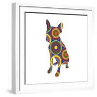 Chihuahua Abstract Circles-Ron Magnes-Framed Giclee Print