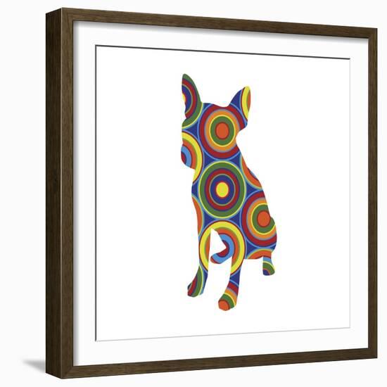 Chihuahua Abstract Circles-Ron Magnes-Framed Giclee Print