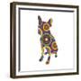 Chihuahua Abstract Circles-Ron Magnes-Framed Giclee Print