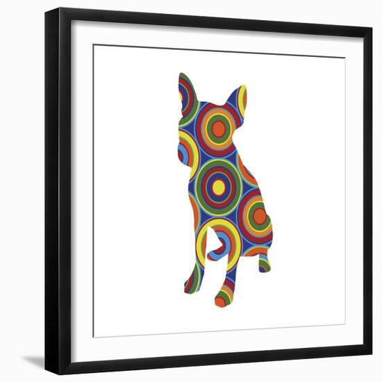 Chihuahua Abstract Circles-Ron Magnes-Framed Giclee Print