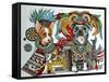 Chihuahua and Pitbull in Mexico-Oxana Zaika-Framed Stretched Canvas