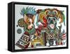 Chihuahua and Pitbull in Mexico-Oxana Zaika-Framed Stretched Canvas