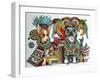 Chihuahua and Pitbull in Mexico-Oxana Zaika-Framed Giclee Print