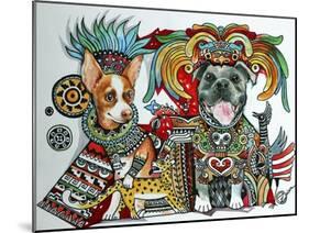 Chihuahua and Pitbull in Mexico-Oxana Zaika-Mounted Giclee Print