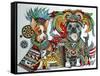 Chihuahua and Pitbull in Mexico-Oxana Zaika-Framed Stretched Canvas