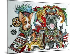 Chihuahua and Pitbull in Mexico-Oxana Zaika-Mounted Giclee Print