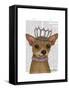 Chihuahua and Tiara-Fab Funky-Framed Stretched Canvas