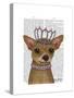 Chihuahua and Tiara-Fab Funky-Stretched Canvas