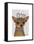 Chihuahua and Tiara-Fab Funky-Framed Stretched Canvas