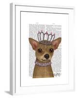 Chihuahua and Tiara-Fab Funky-Framed Art Print