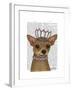 Chihuahua and Tiara-Fab Funky-Framed Art Print