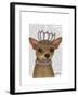 Chihuahua and Tiara-Fab Funky-Framed Art Print