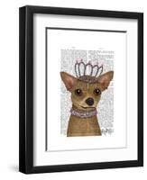 Chihuahua and Tiara-Fab Funky-Framed Art Print