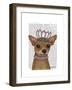 Chihuahua and Tiara-Fab Funky-Framed Art Print