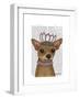 Chihuahua and Tiara-Fab Funky-Framed Art Print