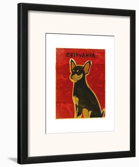 Chihuahua (black and tan)-John Golden-Framed Art Print