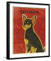 Chihuahua (black and tan)-John W^ Golden-Framed Art Print