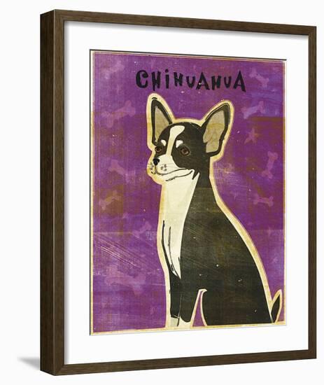 Chihuahua (black and white)-John Golden-Framed Giclee Print