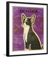 Chihuahua (black and white)-John W^ Golden-Framed Art Print