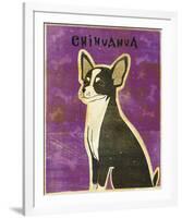 Chihuahua (black and white)-John W^ Golden-Framed Art Print