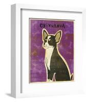 Chihuahua (black and white)-John W^ Golden-Framed Art Print