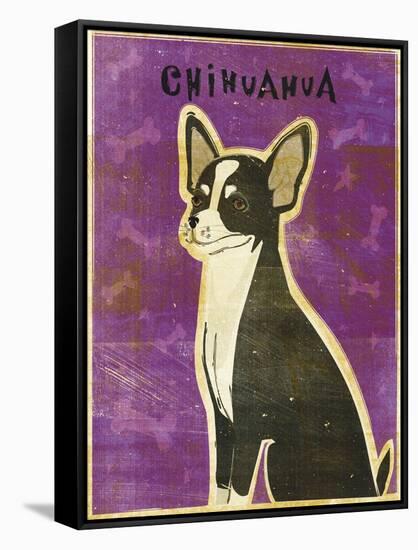 Chihuahua (black and white)-John W Golden-Framed Stretched Canvas