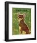 Chihuahua (chocolate and tan)-John W^ Golden-Framed Art Print