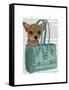 Chihuahua in Bag-Fab Funky-Framed Stretched Canvas