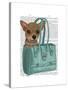 Chihuahua in Bag-Fab Funky-Stretched Canvas