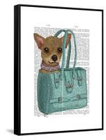 Chihuahua in Bag-Fab Funky-Framed Stretched Canvas