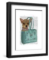 Chihuahua in Bag-Fab Funky-Framed Art Print