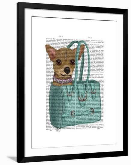 Chihuahua in Bag-Fab Funky-Framed Art Print