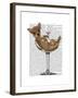 Chihuahua in Cocktail Glass-Fab Funky-Framed Art Print