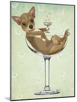 Chihuahua in Cocktail Glass-Fab Funky-Mounted Art Print