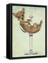 Chihuahua in Cocktail Glass-Fab Funky-Framed Stretched Canvas