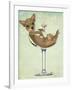 Chihuahua in Cocktail Glass-Fab Funky-Framed Art Print