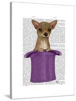 Chihuahua in Top Hat-Fab Funky-Stretched Canvas