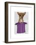 Chihuahua in Top Hat-Fab Funky-Framed Art Print