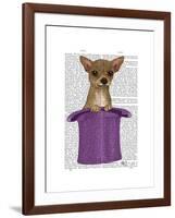 Chihuahua in Top Hat-Fab Funky-Framed Art Print