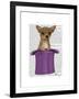 Chihuahua in Top Hat-Fab Funky-Framed Art Print