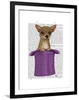 Chihuahua in Top Hat-Fab Funky-Framed Art Print