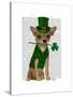 Chihuahua Leprechaun-Fab Funky-Stretched Canvas