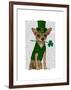 Chihuahua Leprechaun-Fab Funky-Framed Art Print