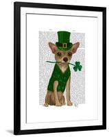 Chihuahua Leprechaun-Fab Funky-Framed Art Print