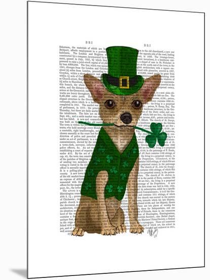 Chihuahua Leprechaun-Fab Funky-Mounted Art Print