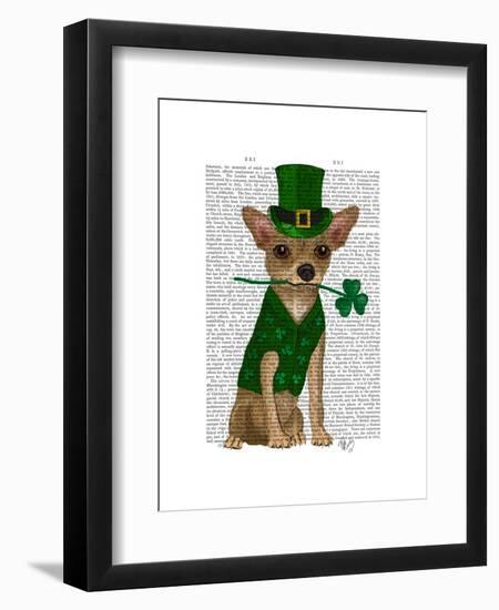 Chihuahua Leprechaun-Fab Funky-Framed Art Print